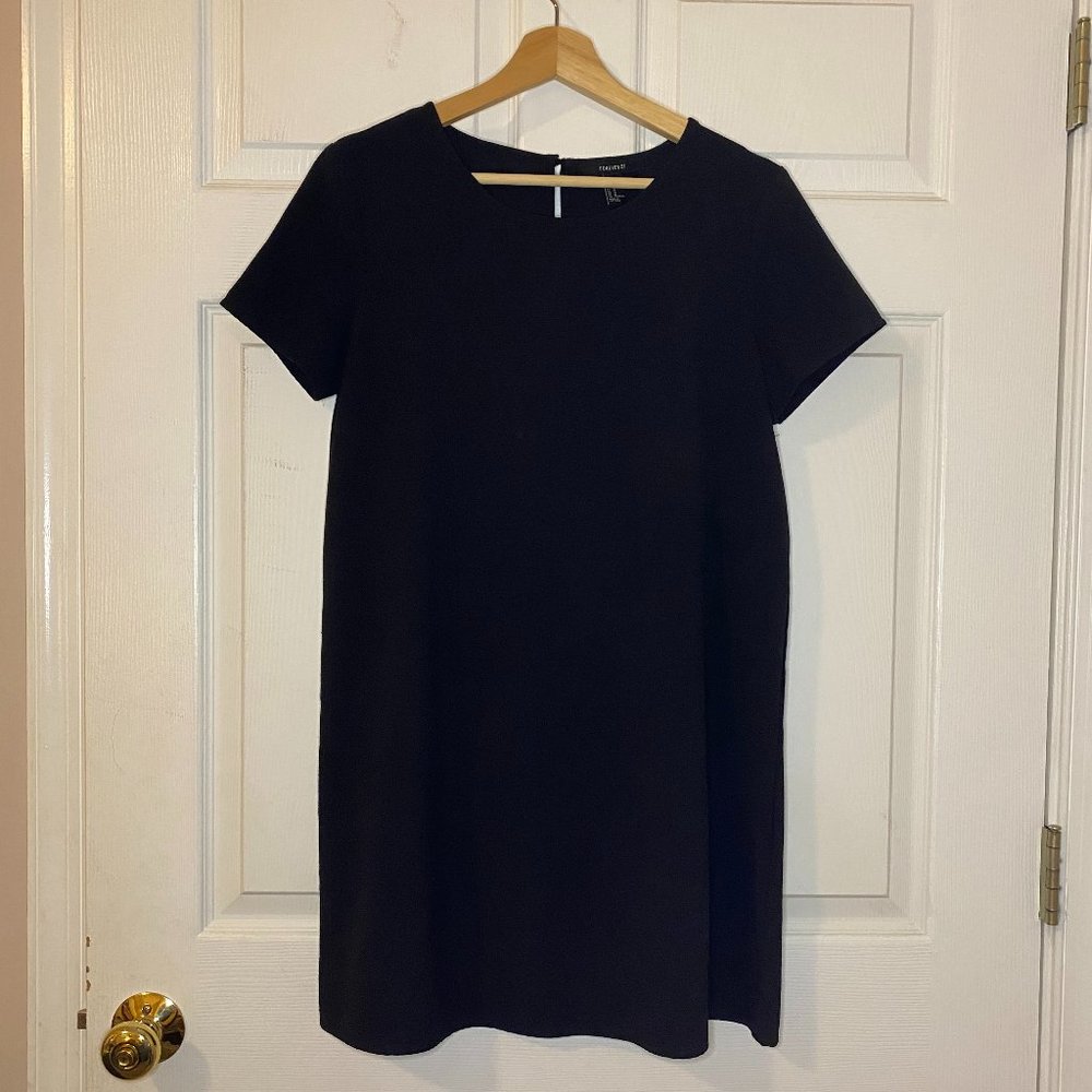 Black Forever21 Crewneck T-Shirt Dress